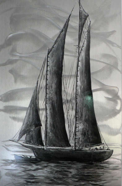 Sailing,  on metal